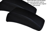 black stitch FITS HILLMAN MINX  2X WHEEL ARCH ARMREST LEATHER COVERS CUSTOM NEW
