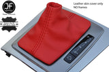 RED TOP GRAIN REAL LEATHER AUTO GEAR GAITER FITS MERCEDES C CLASS W204 07-14