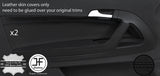 BLACK STITCH 2X FRONT DOOR CARD TRIM LEATHER COVER FOR AUDI A3 8P 04-12 3 DOOR