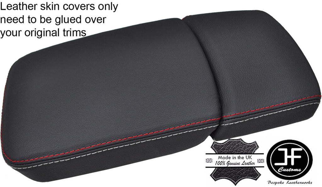 SPORT STITCH FRONT & REAR SECTION ARMREST LID LEATHER COVERS FITS AUDI Q7 15-18
