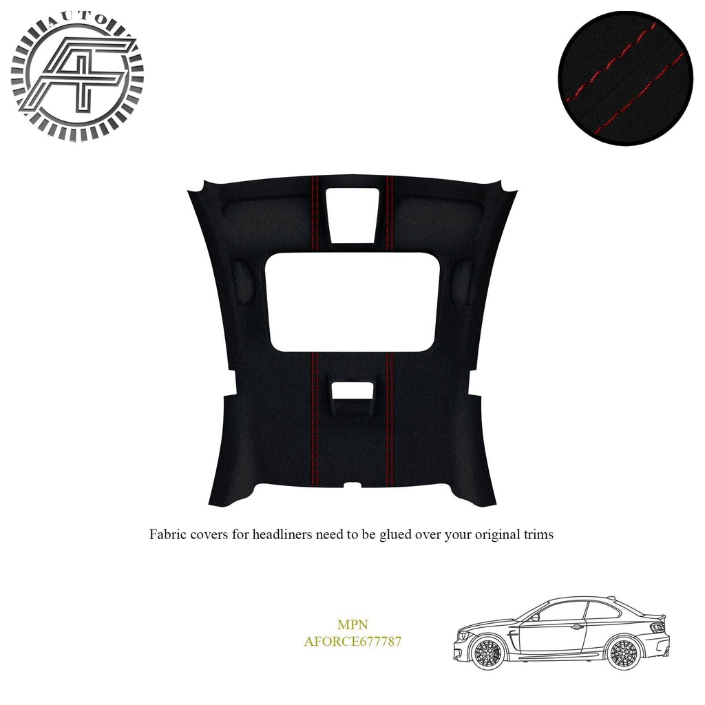 LUXE SUEDE HEADLINER COVER FOR BMW E82 1 SERIES M SPORT 2-DOOR + SUNROOF 05-13