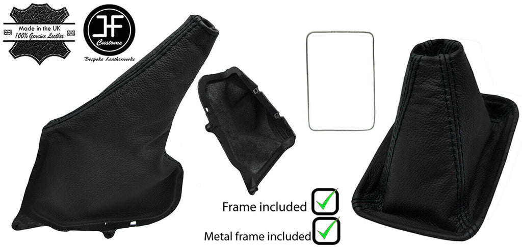 BLACK STITCH LEATHER GEAR+HANDBRAKE+FRAMES FOR TOYOTA JZX 100 CHASER 96-00