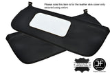 BLACK STITCH 2X SUN VISORS LEATHER COVERS FITS CAMARO GEN 2 1974-1976 CUSTOM NEW