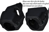 WHITE STITCH FITS LAND ROVER DISCOVERY 300 TD5 96-04 STEERING WHEEL SHROUD COVER