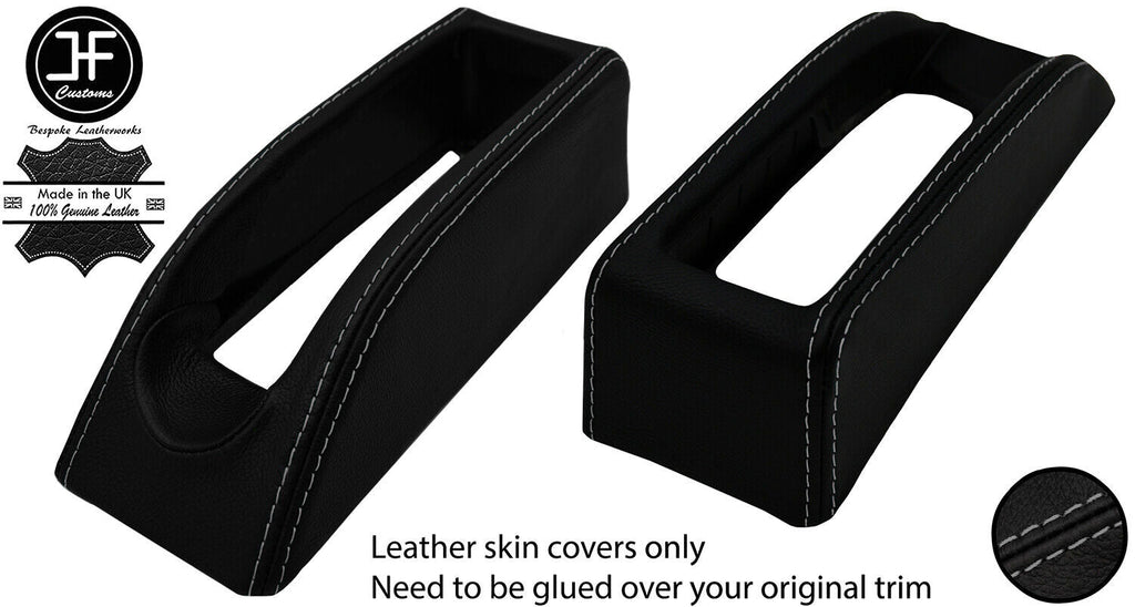 GREY STITCH HANDBRAKE SURROUND LEATHER COVER FOR FORD TRANSIT CUSTOM 13-17