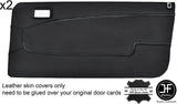 WHITE STITCH 2X FRONT DOOR CARD LEATHER COVERS FITS LANCIA BETA VOLUMEX COUPE