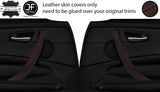 RED STITCH 2X FRONT DOOR HANDLE TRIM LEATHER COVER FOR BMW 1 E87 04-12 DSG2