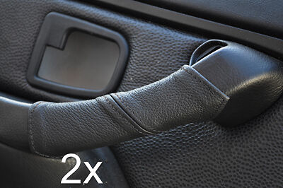 FITS  BMW Z3 1995-2003 black stitch 2X DOOR HANDLE LEATHER COVERS CUSTOM NEW