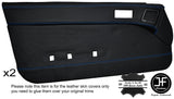 BLUE STITCH 2X FULL DOOR CARD LEATHER COVER FITS MAZDA RX7 FC 1986-1988