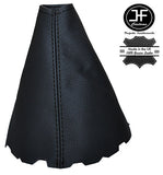 BLACK STITCH MANUAL LEATHER GEAR GAITER FITS TOYOTA COROLLA E15 E150 2007-2013