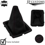 BURGUDNY STITCH LEATHER MANUAL GEAR GAITER + FRAME Jeep Cherokee liberty 2010