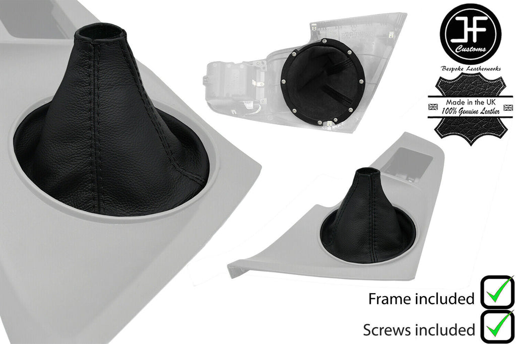 BLACK STICH LEATHER MANUAL GEAR GAITER+PLASTIC FRAME FOR TOYOTA SUPRA MK4 93-02