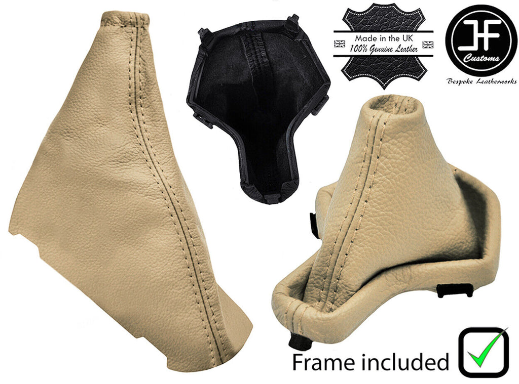 BEIGE  LEATHER AUTOMATIC GEAR+PLASTIC FRAME+HANDBRAKE GAITER FOR FREELANDER 2