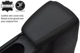 BLACK & BLACK REAL LEATHER ARMREST COVER FOR VW GOLF MK3 VENTO JETTA 1991-1998