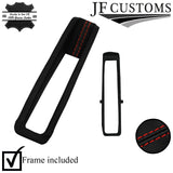 RED STITCH HANDBRAKE TRIM SURROUND COVER + FRAME FOR PORSCHE 928 1986-1991