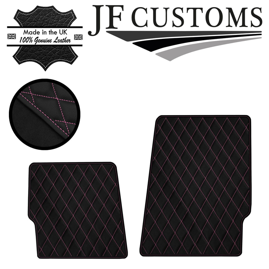 PINK DIAMOND STITCH VINYL 2X TAILORED FLOOR MAT CARPETS FOR LOTUS EXIGE 15-19
