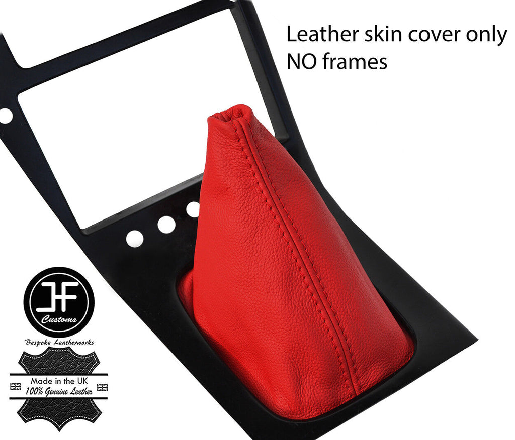 RED TOP GRAIN REAL LEATHER GEAR GAITER FITS S13 240SX 200SX 180SX 1988-1993