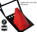 RED TOP GRAIN REAL LEATHER GEAR GAITER FITS S13 240SX 200SX 180SX 1988-1993