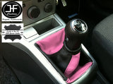 BLACK PINK FITS OPEL VAUXHALL ASTRA H MK5 MKV STICK GEAR GAITER LEATHER