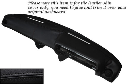 BLACK STITCH DASH DASHBOARD LEATHER SKIN COVER FITS TALBOT SUNBEAM CUSTOM NEW