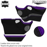 PURPLE BLACK 2X FRONT FULL DOOR CARD LEATHER COVERS FOR FORD TRANSIT MK7 06-14
