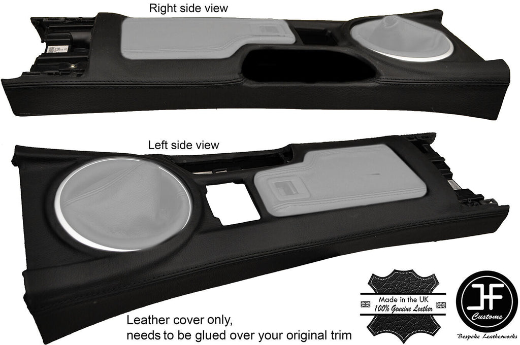 BLACK STITCHING CENTRE CONSOLE LEATHER COVER FITS MAZDA MX5 MK3 3.5 2009-2015