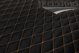 BEIGE DIAMOND STITCH QUILTED LEATHER PADDED PANEL LUXURY PREMIUM 125CM X 85CM