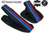 LONG TRI STRIPES BLACK STITCH GEAR HANDBRAKE GAITER FITS BMW 5 SERIES E34 84-97
