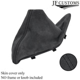 BLACK STITCH GREY SUEDE HANDBRAKE GAITER FOR BMW 1 F20 F21 2011-2018 CUSTOM NEW