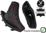 RED STITCH REAL LEATHER HANDBRAKE GAITER + PLASTIC FRAME FOR BMW X3 E83 03-10