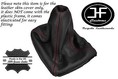 RED STITCH FITS VOLKSWAGEN VW GOLF 2 MK2 1982-1991 BLACK GEAR GAITOR LEATHER