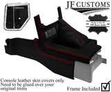 RED STITCH CONSOLE SIDE TRIMS+SURROUND COVERS+FRAME FOR NISSAN NAVARA 09-12