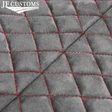 DSG2 D RED STITCH L GREY SUEDE HEADLINER COVER FOR HONDA CIVIC TYPE R 01-05 3DR