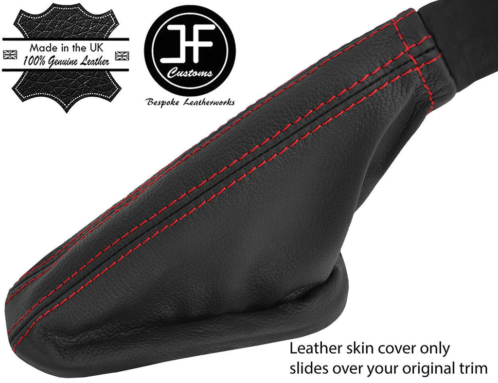 RED STITCH TOP GRAIN LEATHER HANDBRAKE GAITER FITS FORD TRANSIT CONNECT 02-09