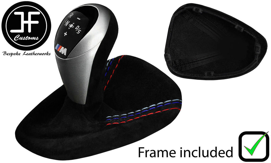 TRI STITCH SUEDE DCT GEAR + PLASTIC FRAME FOR BMW E90 E92 E93 JFM CUSTOM NEW