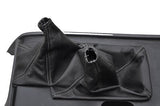 grey stitch FITS LAND CRUISER 80 BLACK LEATHER MANUAL GEAR GAITER CUSTOM NEW
