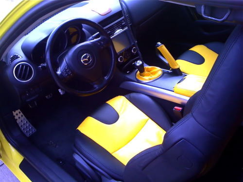 FITS MAZDA RX8 03+ GEAR GAITER + HANDBRAKET +COVER YELLOW CUSTOM NEW