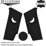 BLACK STITCH 2X UPPER C PILLAR POST REAL LEATHER COVERS FITS VW AMAROK 10-20