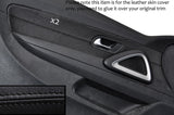 BLACK STITCHING 2X FRONT DOOR CARD TRIM LEATHER COVERS FITS VW SCIROCCO 08-14