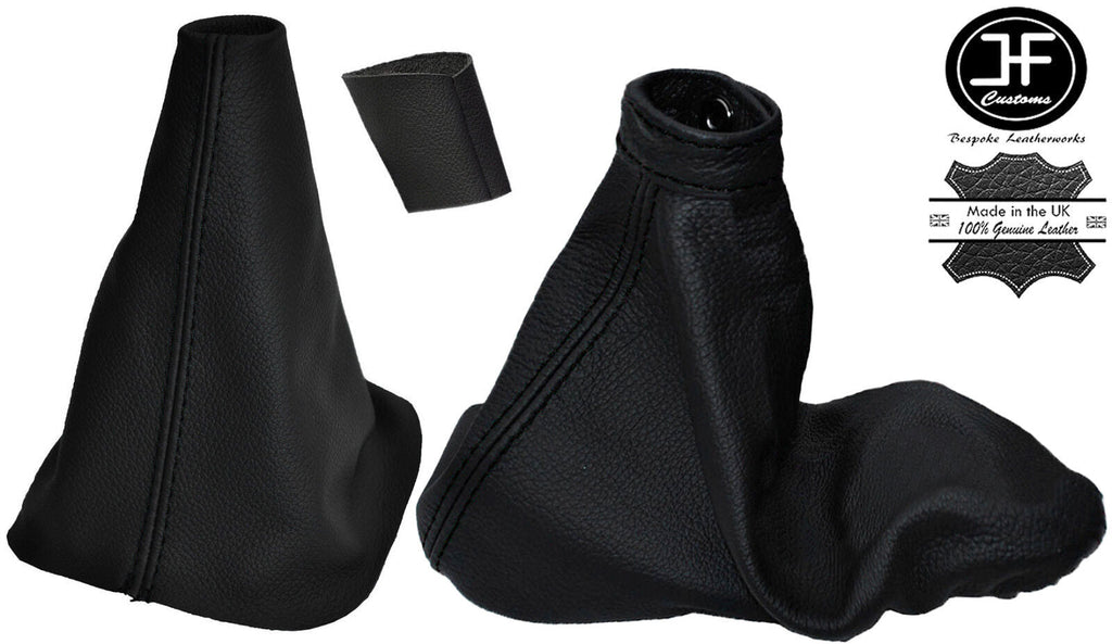 BLACK STITCHING GEAR HANDBRAKE KNOB COVER 6 SPEED FOR RENAULT LAGUNA II 01-07