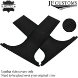 BLACK STITCH LEATHER  PILLAR KIT COVERS FOR BMW E60 E61 03-11 CUSTOM NEW
