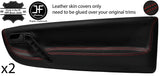 RED STITCH 2X FRONT DOOR CARD TRIM LEATHER COVER FOR SEAT AROSA 97-04 STYLE 2
