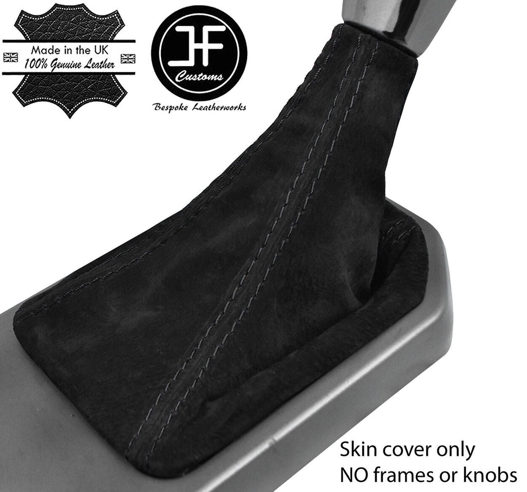 BLACK STITCH REAL SUEDE MANUAL GEAR GAITER FOR LAND ROVER DISCOVERY 4 2009-2016