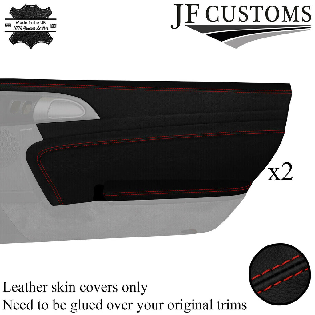 RED STITCH 2X DOOR CARD TRIM KIT COVERS FOR PORSCHE CARRERA 911 997 04-12