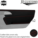 RED STITCH 2X DOOR CARD TRIM KIT COVERS FOR PORSCHE CARRERA 911 997 04-12