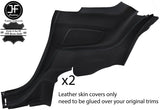 BLACK STITCH 2X REAR SIDE QUARTER PANEL LEATHER COVERS FITS FORD MUSTANG 15-18
