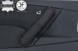 BLACK STITCH 2X FRONT DOOR HANDLE LEATHER COVER FOR CITROEN XSARA PICASSO 04-10
