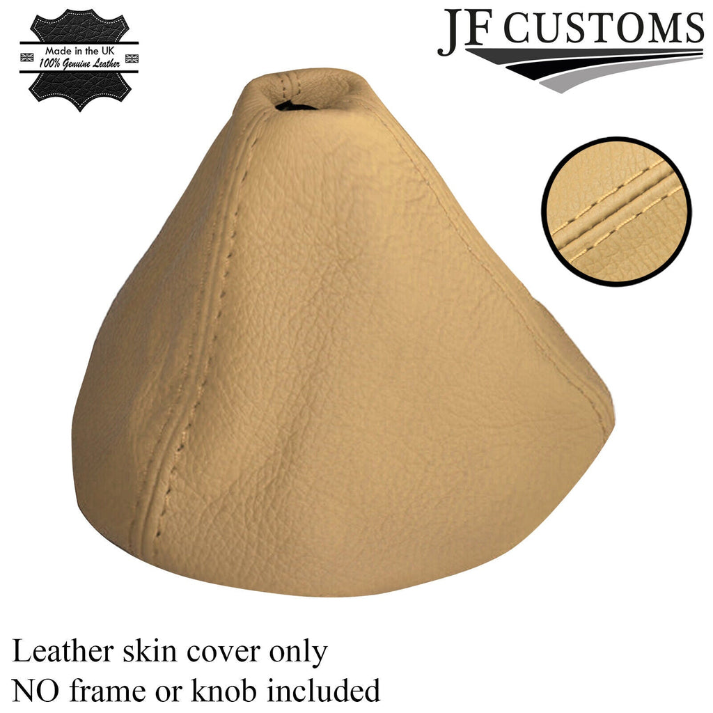 FITS FIAT 500 GEAR COVER GAITOR GAITER CREAM REAL 100% LEATHER  2007 TO 2013