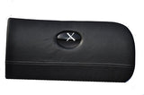 FITS PEUGEOT 206 GLOVE BOX LID COVER grey stitch BLACK SOFT LEATHER CUSTOM NEW