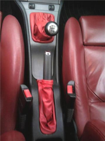FITS ASTRA G MK4 GEAR & HANDBRAKE GAITER RED LEATHER RED CUSTOM NEW MADE IN UK